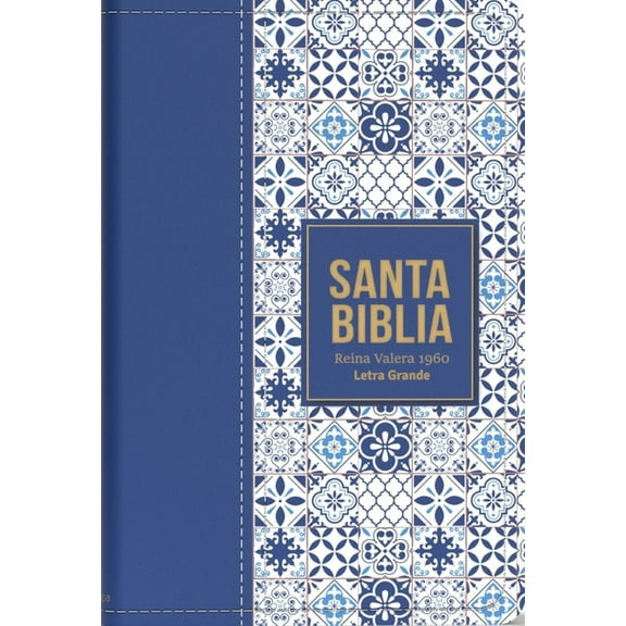 Biblia Rvr 1960 Letra Grande TamaÃ±o Manual SÃ­mil Piel Azul Claro(bible Rvr 1960 Large Print Handsize Leatherlike Tiles L, (Hardcover)