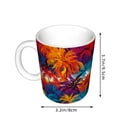 thumbnail image 2 of Disketp Colorful Hawaii Palms Large Coffee Mug with Handle Tea Cup Novelty Coffee Cup for Men Women Office Work, 2 of 6