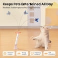 thumbnail image 3 of Potaroma Interactive Spinning Butterfly Cat Wand, Rechargeable Touch-Activated Teaser with Suction Cup, Self-Play & Handheld Mode for Indoor Kittens, 3 of 9