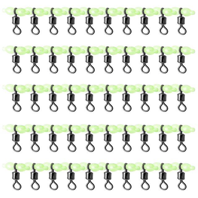 Giratorio De Pesca 50x Luminous 3 Way Fishing Rolling Swivels Fishhook Señuelo Conector de línea (4) Tmvgtek Para Estrenar