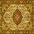 thumbnail image 1 of Ahgly Company Indoor Square Persian Yellow Traditional Area Rugs, 6' Square, 1 of 4