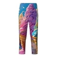 thumbnail image 2 of Gukieu Rainbow Melting Ice Cream Print Youth Home Trousers, Elastic Waistband with Pockets for Home and Outing, Suitable for Children Aged 5-16-Small, 2 of 6