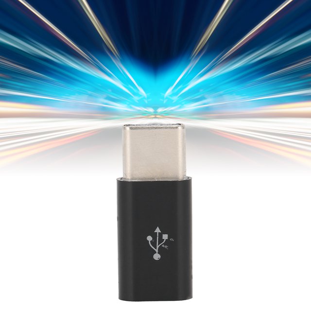 Peahefy Transfer Converter Adapter,Micro USB Adapter Converter,ABS Micro USB to Type‑C Transfer Adapter Convert Plug and Play Connector Fast Charging