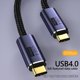 thumbnail image 4 of 20Gbps 8K 60Hz Cable cargador PD 100W USB 4.0 Tipo-C Cable de datos de carga rápida, 4 of 9