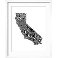 thumbnail image 2 of Art.com Typographic California Art Print by CAPow, White Frame Wall Art, 17" x 21", 2 of 5