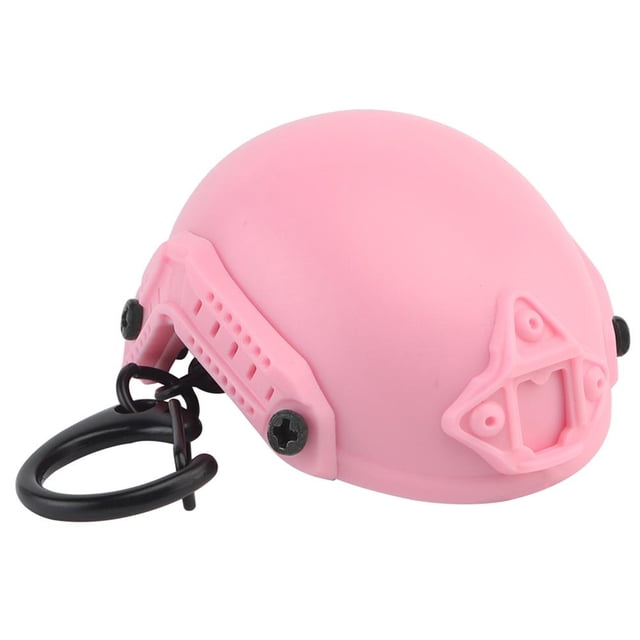 Casco abrebotellas llavero al aire libre caza senderismo mochila llaveros (rosa)