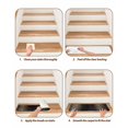 thumbnail image 5 of Stair Treads for Wooden Steps, Leopard Print Peel and Stick Stair Treads with Adhesive, Chic Abstract Black Brown Animals Texture Non Slip Indoor Stairs Runner Rugs Mats for Elders Dogs 8"x30"4PCS, 5 of 7