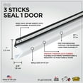 thumbnail image 3 of M-D Building Products 43346 81 in. White Premium Rubber PLATINUM™ Top and Sides Door Seal for Doors with Kerf/Channel, 3 of 10