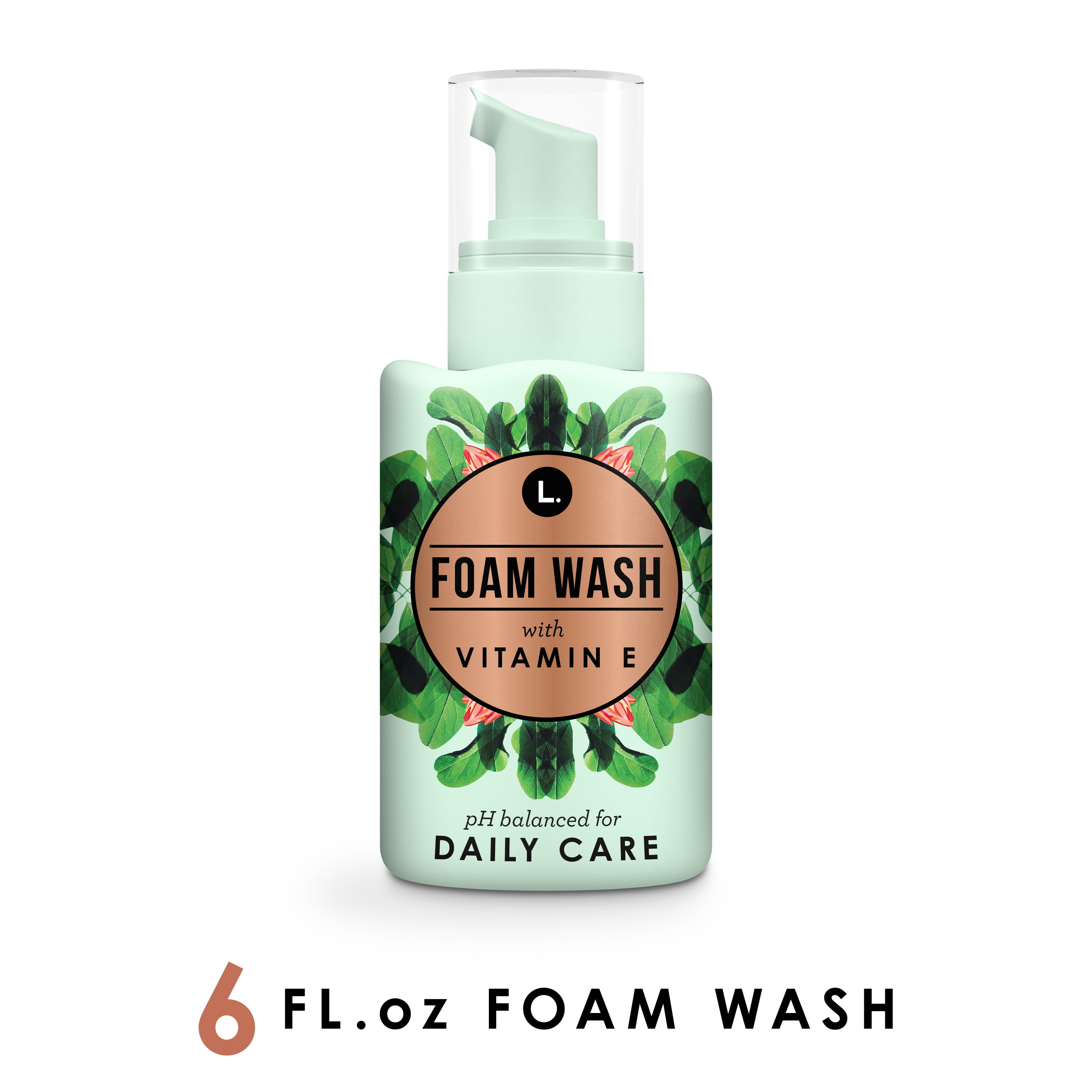 L. Fragrance Free Daily Care Foaming Wash, pH Balanced, Free from Fragrances, Sulfates or Parabens, 6 fl oz