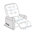 thumbnail image 4 of STONECREST Housse de Fauteuil Inclinable, Housse en Sherpa, Reste en Place (Cholate, Fauteuil Inclinable Régulier 23 Pouces), 4 of 7