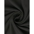 thumbnail image 5 of INSPIRE CHIC Women's Waffle Knit Pajama Round Neck Pjs Loungewear 2 Piece Lounge Sets M Black, 5 of 5