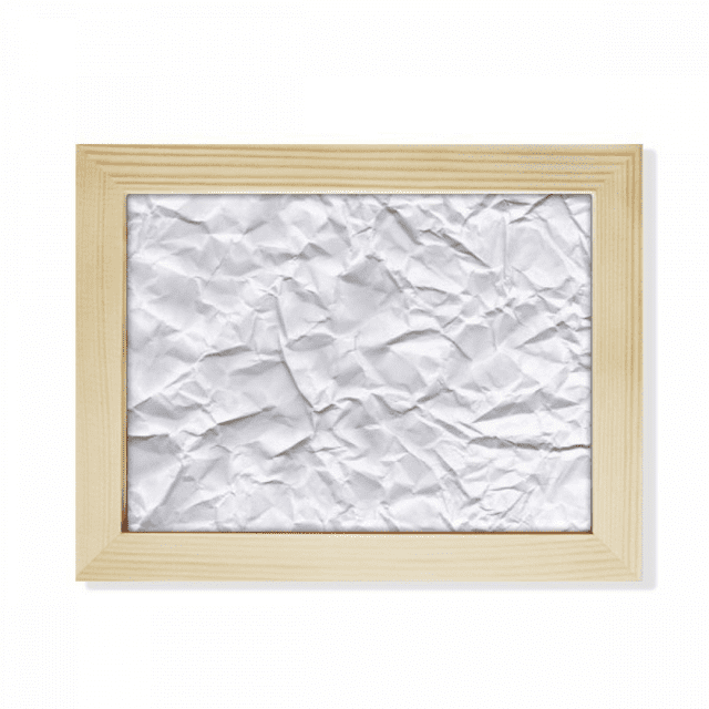 White irregular patron Puckers elegent Escritorio de madera Arte Pintura 6x8 pulgadas marco de foto foto