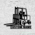 thumbnail image 2 of Craftnamesign Custom Forklift Driver Metal Wall Art LED Light, Personalized Fork Lift Name Sign, 2 of 5