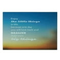 thumbnail image 3 of Enjoy the Little Things Cutting Board, Inspirational Slogan on Future on Blurry Sunset Background, Decorative Tempered Glass Cutting and Serving Board, Small Size, Orange Blue White, by Ambesonne, 3 of 5
