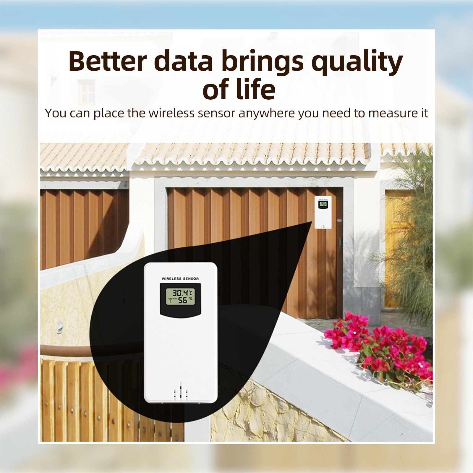 Leyfeng Weather Station Indoor Outdoor Thermometer Wireless LCD Color Display USB Rechargeable Digital Temperature