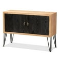 thumbnail image 1 of Bowery Hill Armoire de Rangement Moderne en Bois/métal Noir/noyer, 1 of 9