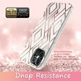 thumbnail image 5 of iPhone 12 Mini Case (5.4 Inch Display), Rosebono Bling Glitter Sparkle Diamond Rhombus Marble Graphic Fashion Cute Colorful Skin Cover Shockproof Case for iPhone 12 Mini, 5 of 5