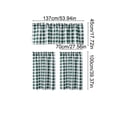 thumbnail image 3 of 3 Piece Kitchen Curtain Set, Heat Insulating Window Drape, Filtering Light Curtain, Dustproof Window Treatment for Kitchen Sink Basement Home Window Decoration, 3 of 6
