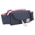 thumbnail image 2 of Organizador de bolsa colgante para cochecito de bebé, portavasos universal, bolsa de almacenamiento, accesorio para cochecitos, borla rosa, 2 of 14