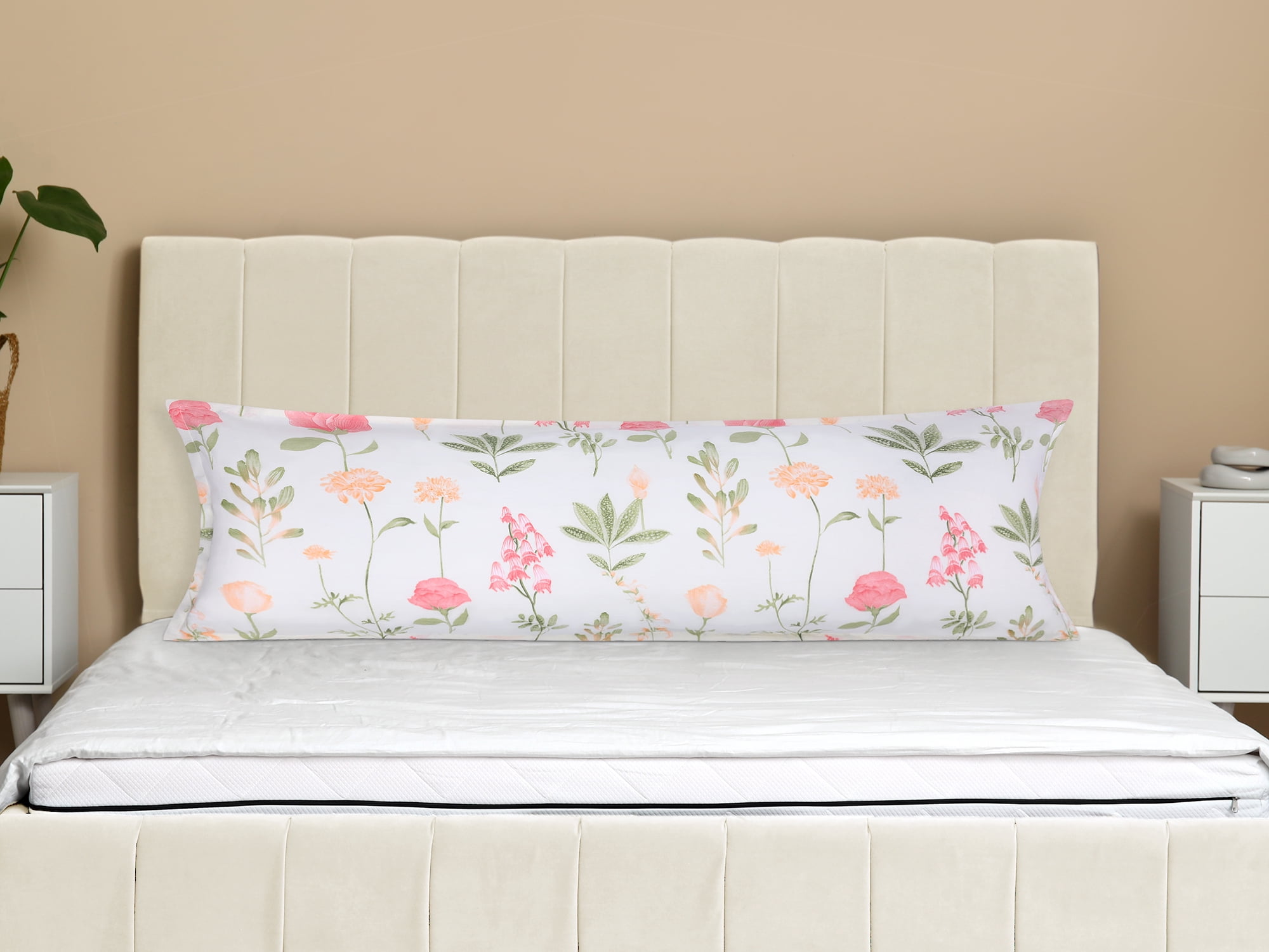 Unique Bargains 1 Pcs Pillowcase Breathable Soft Floral Pillow Cases Flowers 20"x72"