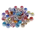 thumbnail image 4 of 50 Pieces Multi-color Aluminum Pattern Loose Spacer Beads with Large Hole for Arts and Crafts, Jewelry Making Supplies, 6/8/10/12mm, 4 of 10