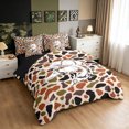 thumbnail image 2 of Manfei Retro Duck Camo Twin Bedding, Countryside Camouflage Bedding Comforter Set, Wheat Orange, Black Reversible, 7 Pieces, 2 of 6