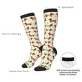 thumbnail image 5 of Picia Women Crew Soft Moisture-wicking Socks Dachshund Dog Puppy Pattern Design Cotton Socks, One Size fit All, 5 of 9