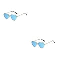 thumbnail image 3 of mmirethe Eyes In Style With Heart Shaped Mulitple Colours Sun Glasses silver frame skyblue 2Set, 3 of 6