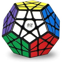 QiYi Megaminx Speed Cube, 3x3x3 Dodecahedron Puzzle Cube for All Ages, ABS Plastic Black