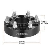 KFFKFF Hubcentric Wheel Spacers, 1.5-inch 6x5 Adapters, 6 Lug Forged Design, 78.1 mm Bore with M14 x1.5 Studs, Compatible with 1995-2023 Chevrolet, GMC, Cadillac Models, Set of 4, Black