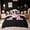 Black Pink A, variant on meiyoeat Black Pink Letter L Twin Duvet Cover for Kids Girls, Kawaii Princess Bow Monogram Twin Bedding, Pink Reversible, 2pcs