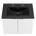 thumbnail image 5 of Modway Maybelle Modern Wood Wall-Mount Bathroom Vanity in White/Black, 5 of 8