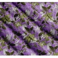 thumbnail image 3 of Soimoi Purple Cotton Poplin Fabric Artistic Leaves Print Fabric by the Yard 42 Inch Wide, 3 of 7