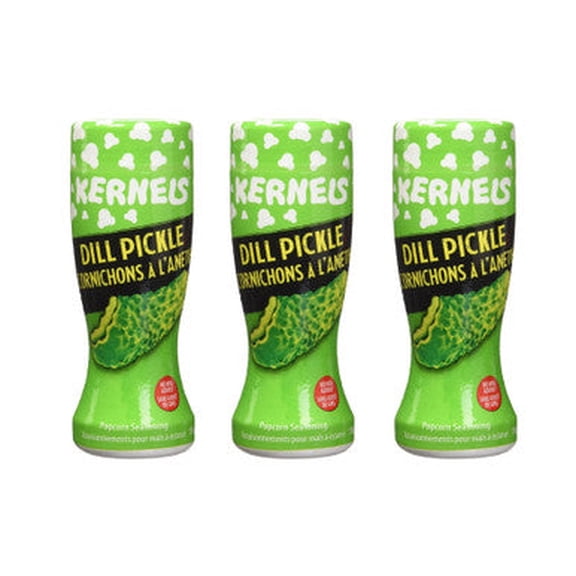 Kernels Dill Pickle Popcorn Seasoning, 110g (3 Pack) (Imported from Canada)