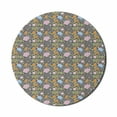 thumbnail image 1 of Botanical Mouse Pad for Computers, Creative Nature Blooming Pattern with Flowers Leaves and Berries, Round Non-Slip Thick Rubber Modern Gaming Mousepad, 8" Round, Dimgray Multicolor, by Ambesonne, 1 of 2