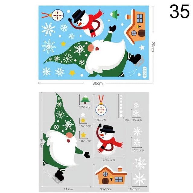 Pegatinas de ventana de decoración navideña, pegatina de espejo de Feliz Navidad, árbol de Navidad, pegatina de vidrio para ventana, regalos de Año Nuevo