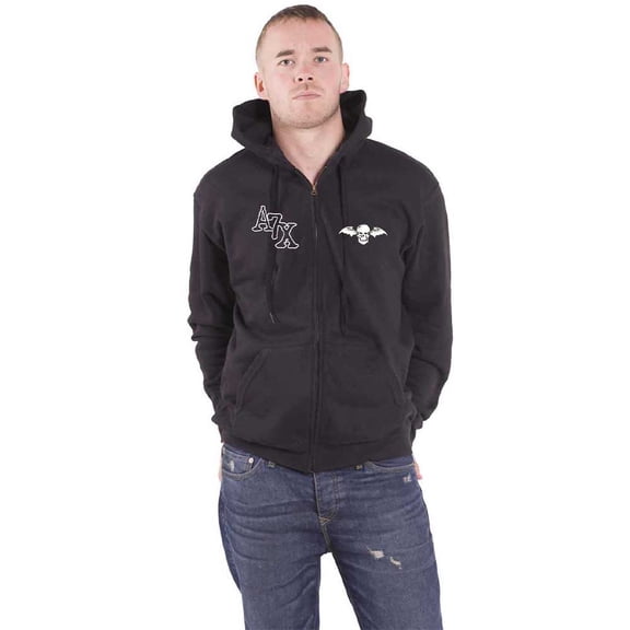 Avenged Sevenfold Unisex Zipped Hoodie: Dead Head (Back Print)