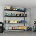 thumbnail image 2 of Ktaxon 4-Tier Heavy Duty Wire Shelf Rack with Wheels, 59"W x 24" D x 76" H 2600 LBS Storage Shelving Unit, Adjustable Black, 2 of 16