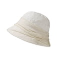 thumbnail image 5 of AJGRHE Womens Fashionable Slouchy Crinkle Patchwork Beret Hat Casual Wide Brim Sun Cap Womens Sun Hat Organic Cotton Japanese Design Soft UV Protection White One Size, 5 of 5