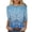 #218-Multicolor, variant on Craaazy 3/4 Sleeve Tops for Women Loose Fit Crew Neck Vintage Prints Casual T Shirts Plus Size S to 5XL Spring Summer Fall Daily Wear