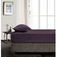 thumbnail image 3 of CCNY 600 TC Egyptian Cotton 1 Fitted Sheet & 2 Pillowcases 15 Inch Deep Pocket (King-Plum Solid), 3 of 8