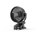 thumbnail image 4 of Nuevo ventilador con clip K6, miniventilador portátil silencioso para dormitorio, cochecito, USB, doble ventilador eléctrico de escritorio de larga duración, 4 of 6