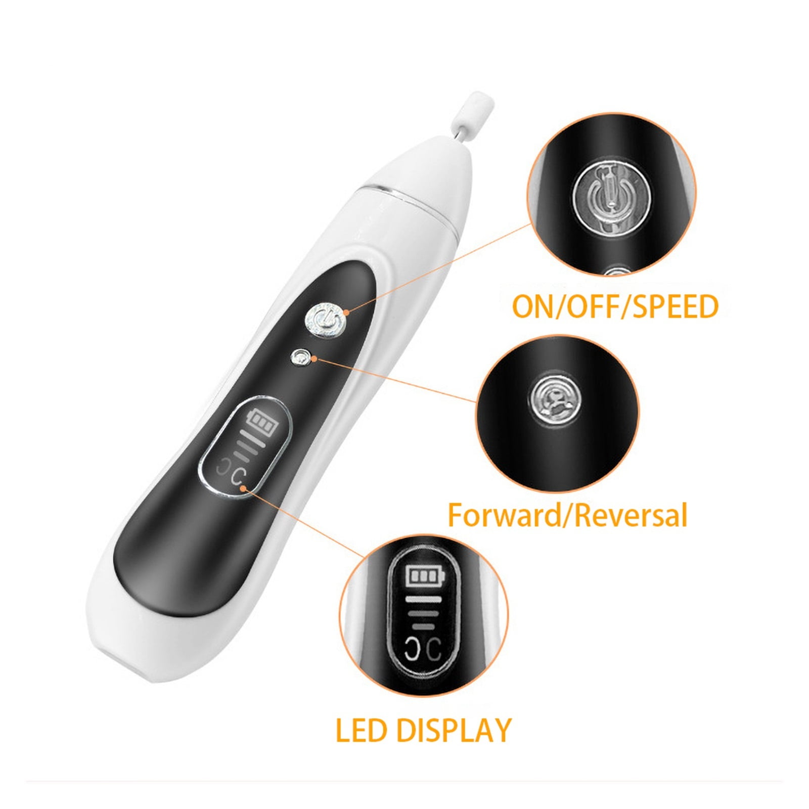 Wireless 15000RPM Nail Machine Rechargeable Manicure Machine Cordless Electric Nail Drill Machine Nail File For All Gel ,Low Noise