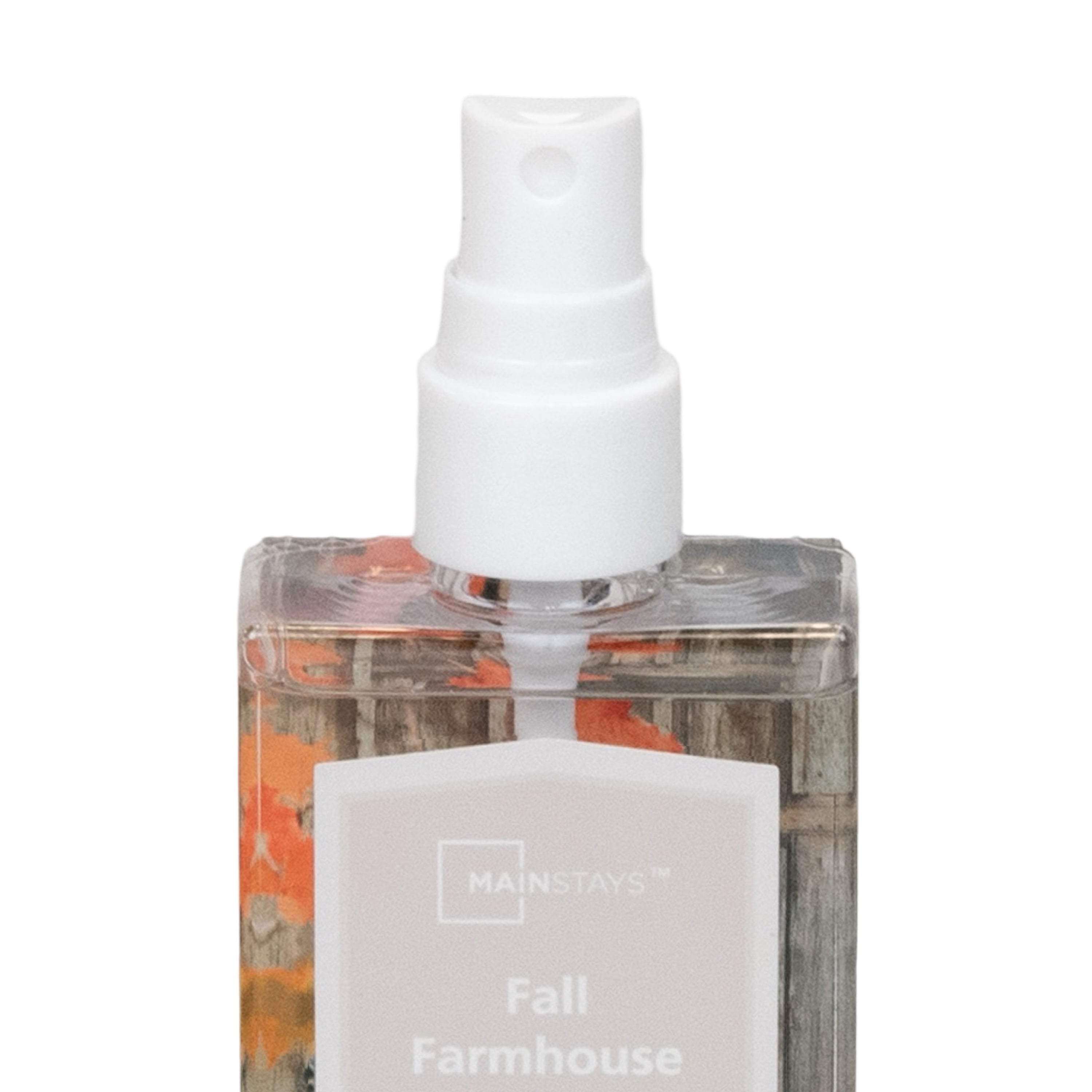 Mainstays Fall Farmhouse Scented Room & Linen Spray 3.4 fl oz (100mL).