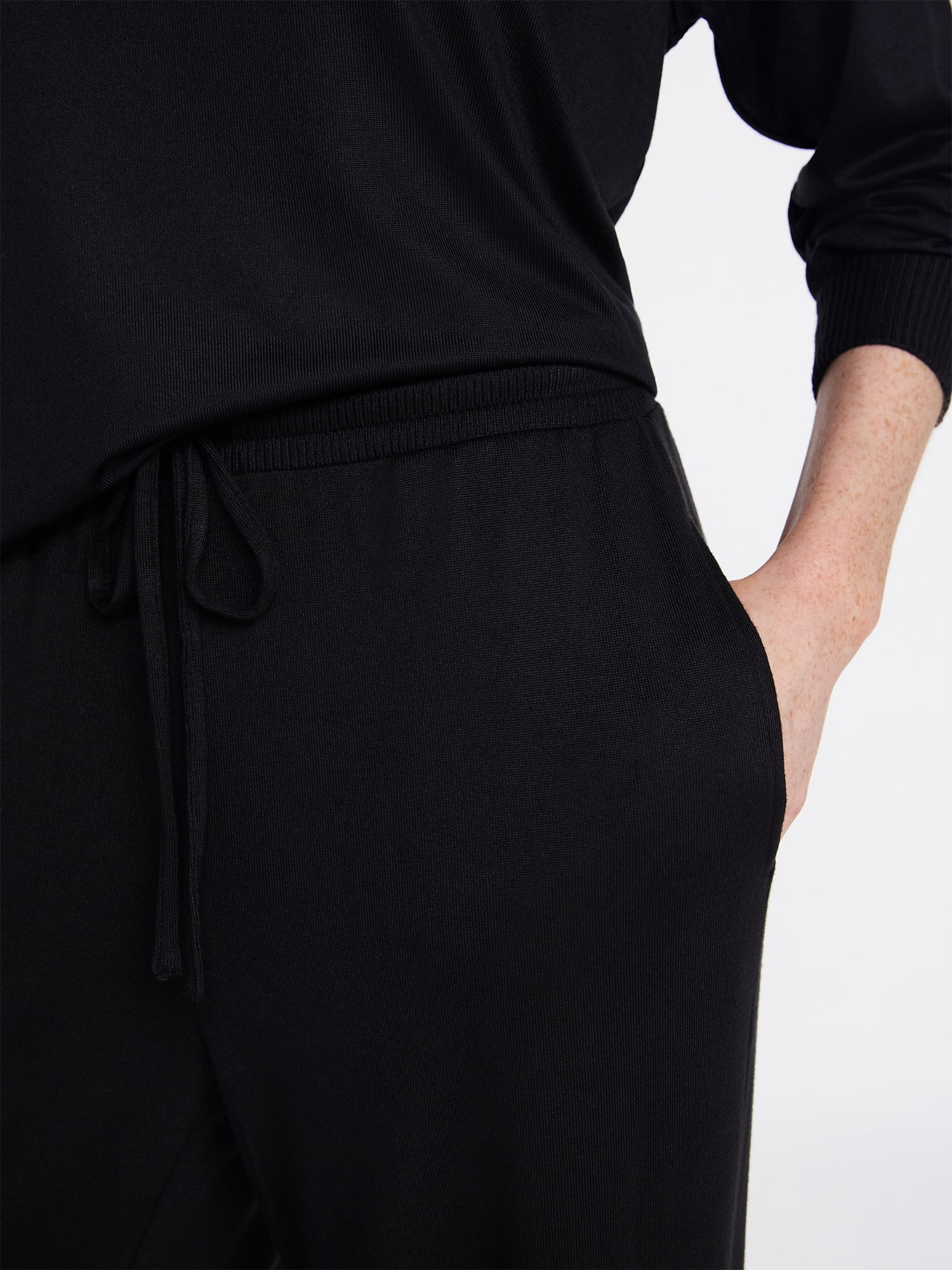Joyspun Women's Cozy Lounge Collection Hacci Knit Sleep Pants, 29” Inseam, Sizes XS to 3X