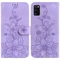 thumbnail image 2 of Compatible with Samsung Galaxy A41 Embossed Lily Wallet Case with Card Holder PU Leather Flip Cover, 2 of 5