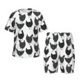 thumbnail image 1 of Balery Retro Rooster Conjunto de Pijama Infantil de Manga Corta con Estampado – Ropa de Dormir de Algodón Suave-XX-Large, 1 of 6