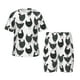 thumbnail image 1 of Balery Retro Rooster Conjunto de Pijama Infantil de Manga Corta con Estampado – Ropa de Dormir de Algodón Suave-X-Large, 1 of 6