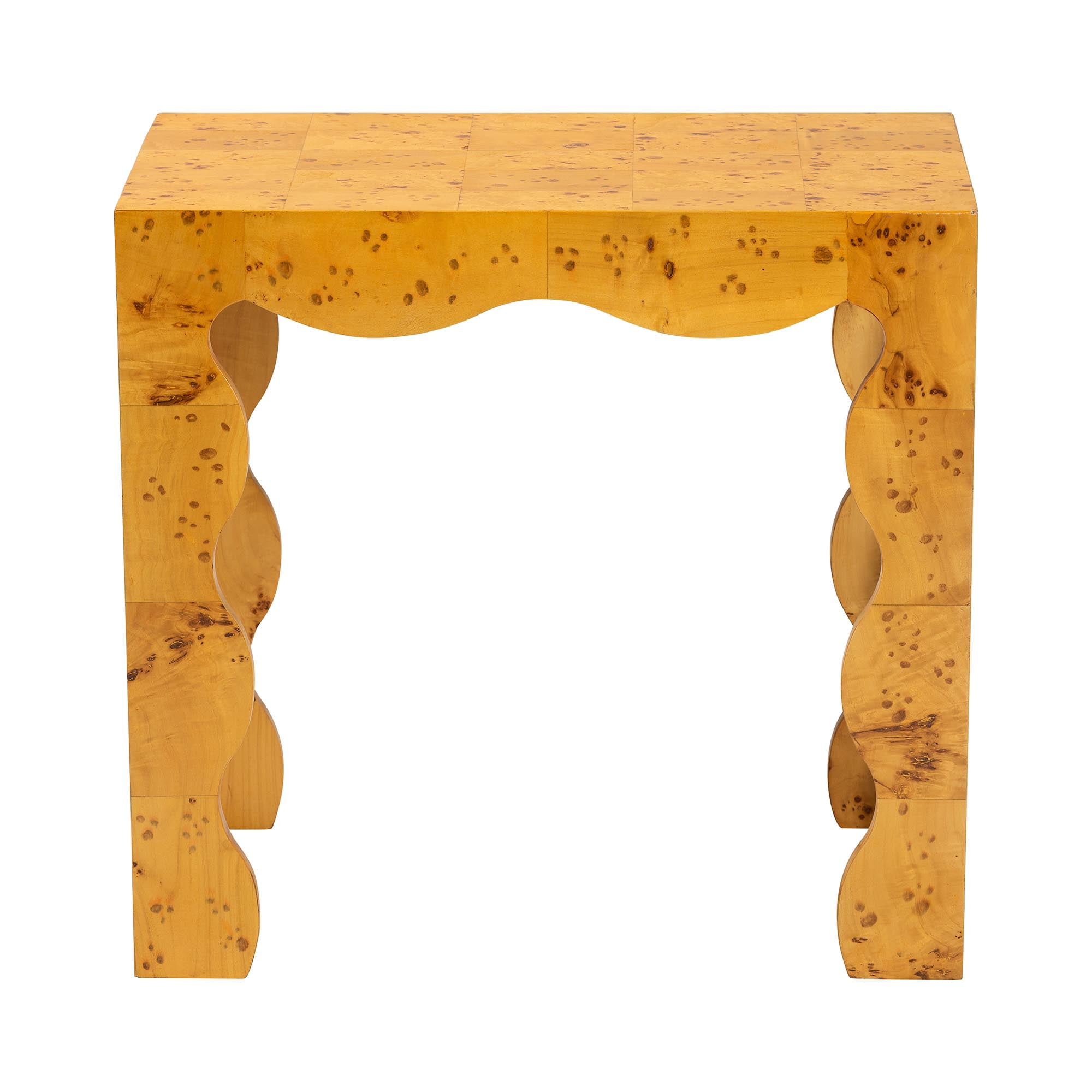 bali & pari Huxley Modern End Table, Light Mappa Burl