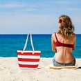 thumbnail image 5 of CHUMUD Women's Striped Canvas Beach Bag - Thick Rope Handles, Large Tote for Pool, Shopping & Vacation, 5 of 5